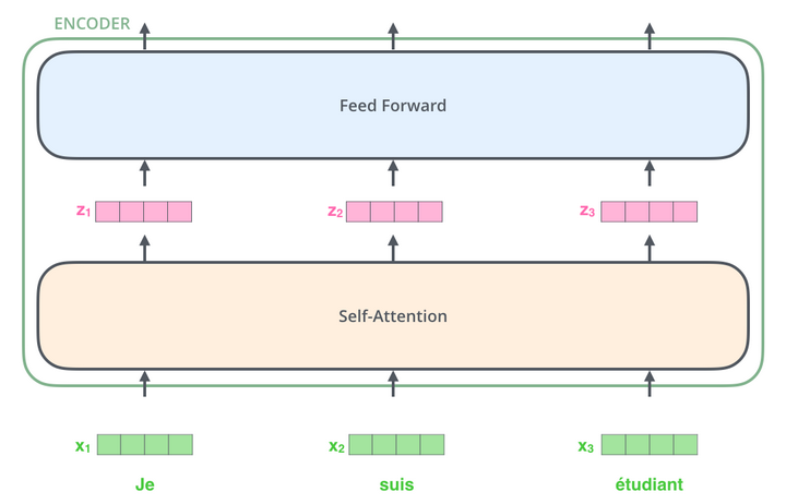 Feed forward and self-attention