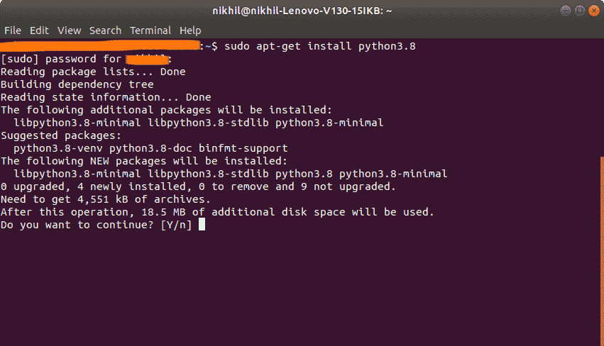 Python installing via apt in Ubuntu